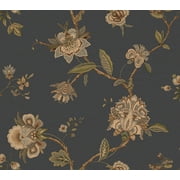 Chesapeake Monaco Blue Jacobean Trail Prepasted Easy Walls Wallpaper, 27-in by 27-ft, 60.8 sq. ft.